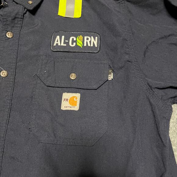 Carhartt CAT2 FR Flame Resistant Shirt Mens XL 59392 Hi Visibility Button ** - Picture 2 of 8